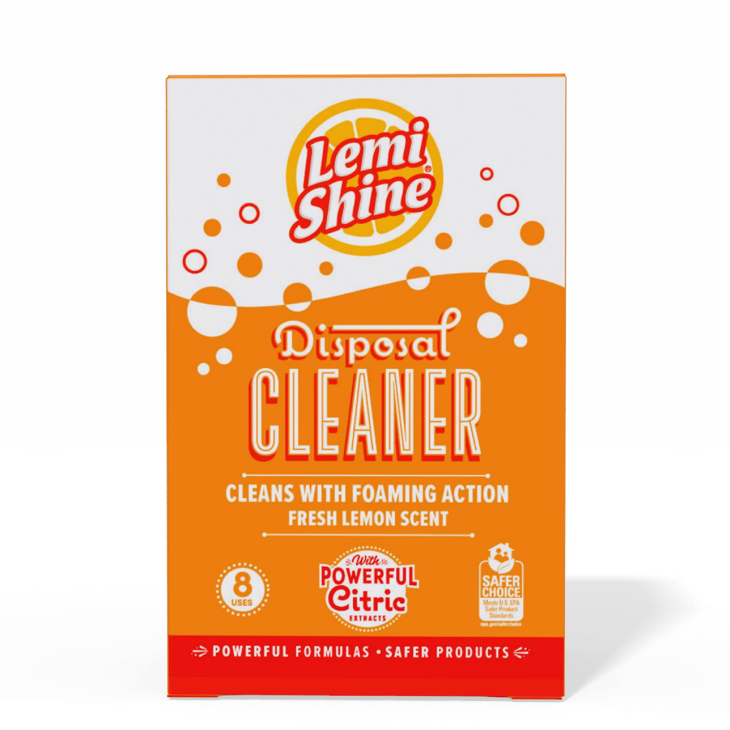 Lemi Shine Garbage Disposal Cleaner, Cleans With Foaming Action, 8 Count
