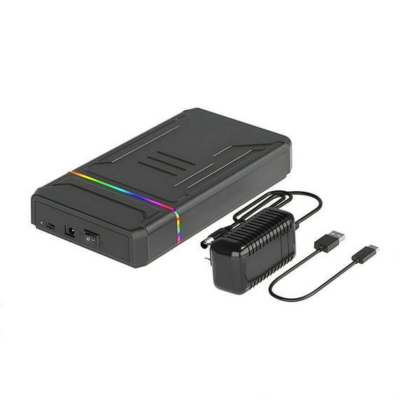 Hard Disk Enclosure to Type C Hard Drive Box with Led External HDD for 2.5 3.5 Inch Hard Disk Up to 6Gbps US Plug