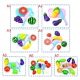 thumbnail image 2 of Juguetes de cocina educativos para niños en edad preescolar, divertidos juguetes de plástico para cortar verduras y frutas, juego de comida de imitación, 2 of 6