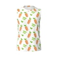 thumbnail image 6 of Lsque Vegan Fruit Carrot Print Men's Cotton Blend Sleeveless Muscle Shirts (S-3XL)- Moisture Wicking, Odor Protection, UPF 30+,Small, 6 of 8