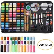 200Pcs Beginners Sewing Kit Accessories with 41 XL Spools of Threads, Carrying Case