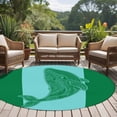 thumbnail image 5 of Turquoise Blue Whale 7ft Round Rug, Summer Beach Coastal Modern Art Non-Skid Rubber Backing Large Area Rugs - Living Room Bedroom Home Office, Indoor Floor Mat Carpets Washable Rug, 5 of 9