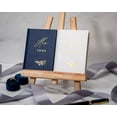 thumbnail image 6 of MUUJEE Hard Cover Vow Books (Set of 2) - Foil Embossed Wedding Ceremony Vow Renewal Speech Books, Couple Gifts for Engagement (His Her (Navy & White)), 6 of 6