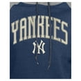thumbnail image 4 of Women's-New Era  Navy New York Yankees Throwback Cropped Raglan Pullover Hoodie, 4 of 6