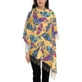 thumbnail image 3 of Honeii Butterfly 3 Print Scarf Oversized Scarf Tassel Fall Winter Thick Scarf Warm Shawl Women,Women's Scarves & Wraps, 3 of 8