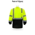 thumbnail image 1 of D & S 2-Tones Mesh Reflective Safety T-Shirt, Long Sleeve, 12 Pack - 100% Polyester, Size: Adult, 1 of 5
