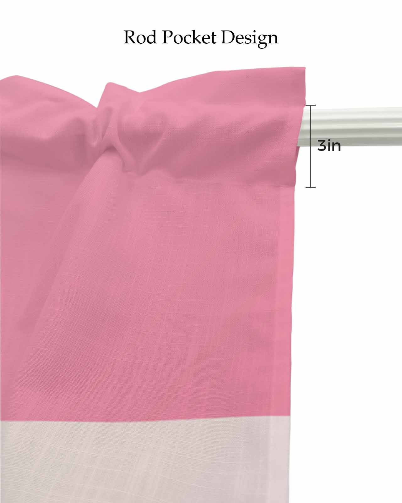 Mothers Day Linen Curtain Valance for Bedroom/Bathroom/Kitchen/Office/Living/Dining Room Windows,Best Mother Mom Pink Flowers Rod Pocket Topper Drapes Decorative Cafe Drapery Panel 60x18
