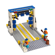 Car Wash Building Blocks Set, Creative Vehicle Cleaning Station Model Kit for Desktop Display and DIY Assembly(398pcs)