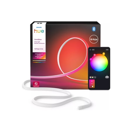 Philips Hue White and Color Gradient OmniGlow - Light strip - LED - 40 W - multicolor light - 10 ft - white