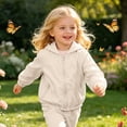 thumbnail image 2 of Curuila Child Girls Sun Jacket Long Sleeve Solid Color Hooded Zip Up Coat For Girls Summer Lightweight Comfortable Outerwear Size 3-4 Years, 2 of 6