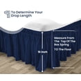 thumbnail image 3 of SGI Bedding 16 Inch Wrap Around Bedskirt | Microfiber Wrap Around Bed Skirt | Fade-Resistant, Wrinkle-free, Anti-static, Decorative, Extra Storage Space, Clutter-Free | Alberta King, Navy Blue, 3 of 8