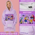 thumbnail image 3 of Manta con capucha KPop Demon Hunters Huntrix de fleece para niñas, 3 of 5