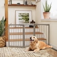 thumbnail image 4 of Gymax 30'' Tall Wooden Pet Fence for Indoor House Doorway Hallway Stairs Porch Gray, 4 of 9