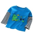 thumbnail image 2 of TOOYOU Boys Summer T-Shirt Toddler Tops T Shirt Longsleeve Cottonblend Tees Shirts Size 3-4 Years Blue, 2 of 3
