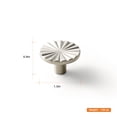thumbnail image 3 of Goo-Ki 1.5"(38mm) Diameter Satin Nickel Kitchen Cabinet Knob, Closet Classic Zinc Alloy Drawer Knobs with Round Flower Design, 6 Pack, 3 of 10