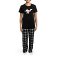 thumbnail image 4 of CafePress - Greyhound Hearthound Women's Dark Pajamas - Women's Short Sleeve Print T-Shirt and Pants Dark Cotton Pajama Set, 4 of 7