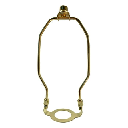 SLIP UNO Adapter Converts your 10" high Lampshade to fit on SLIP UNO Lamp Base (1 7/16" opening) - 7"h in Polished Brass