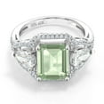 thumbnail image 2 of Gem Stone King 925 Sterling Silver Green Prasiolite Ring for Women (3.69 Cttw, Emerald Cut 10X8MM, Gemstone, Size 6), 2 of 5