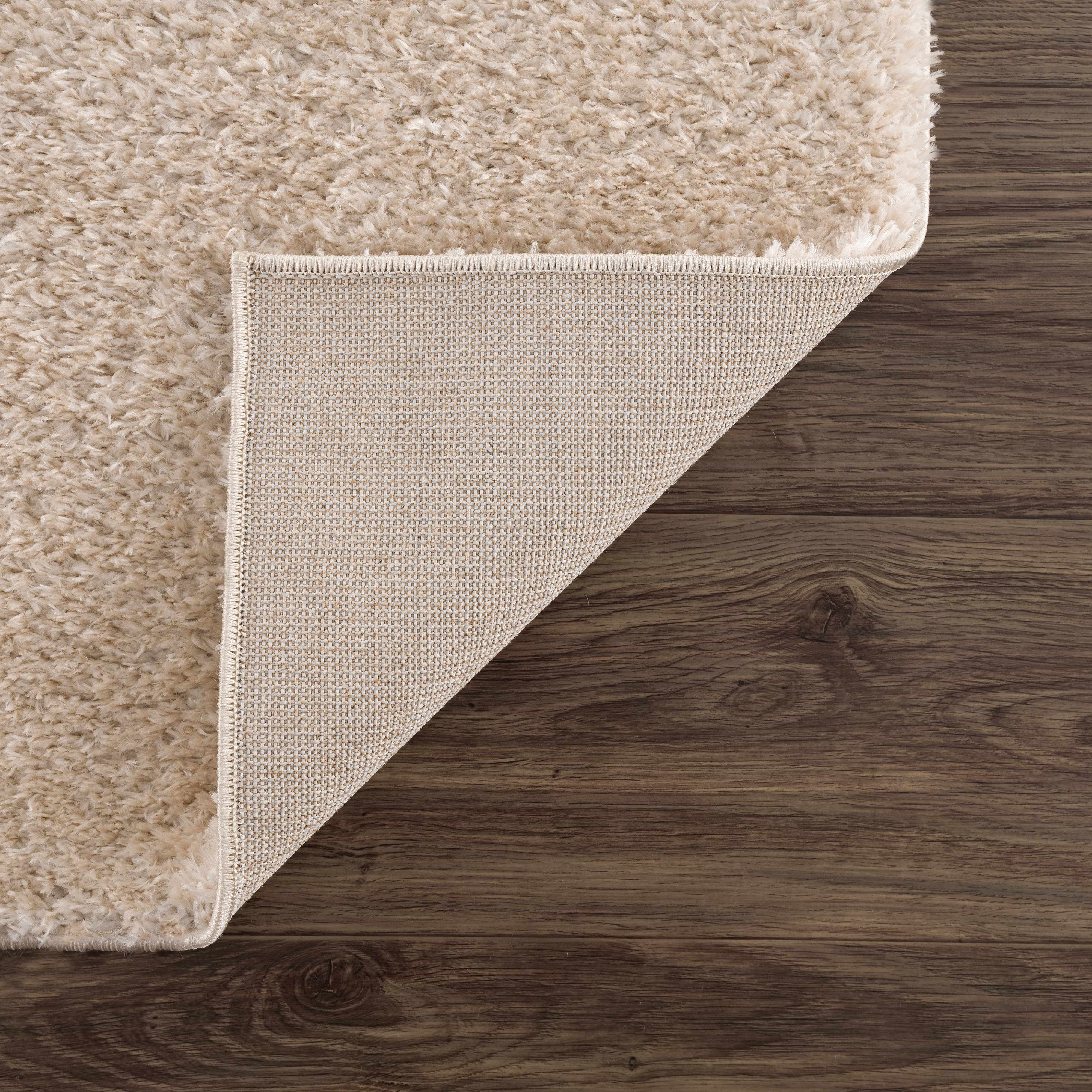 Hauteloom Heavenly Solid Shag Area Rug for Living Room Bedroom - High Pile Fluffy Carpet - Soft Shaggy Cozy Plush Rug - Light Brown, Dark Beige - 9'3" x 12'