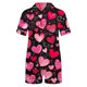 thumbnail image 4 of Conjunto de Verano para las Mujeres Día de San Valentín Amor Impreso Cuello de Manga Corta con Pantalones Cortos, Poliéster Ligero para el Uso Informal, 4 of 9