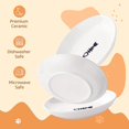 thumbnail image 6 of Monebena 1PCS Ceramic Cat Food Plates: Cat Wet Food Bowls/Whisker Fatigue Cat Dishes & Shallow Bowls for Kittens and Small Animals, 6 of 14
