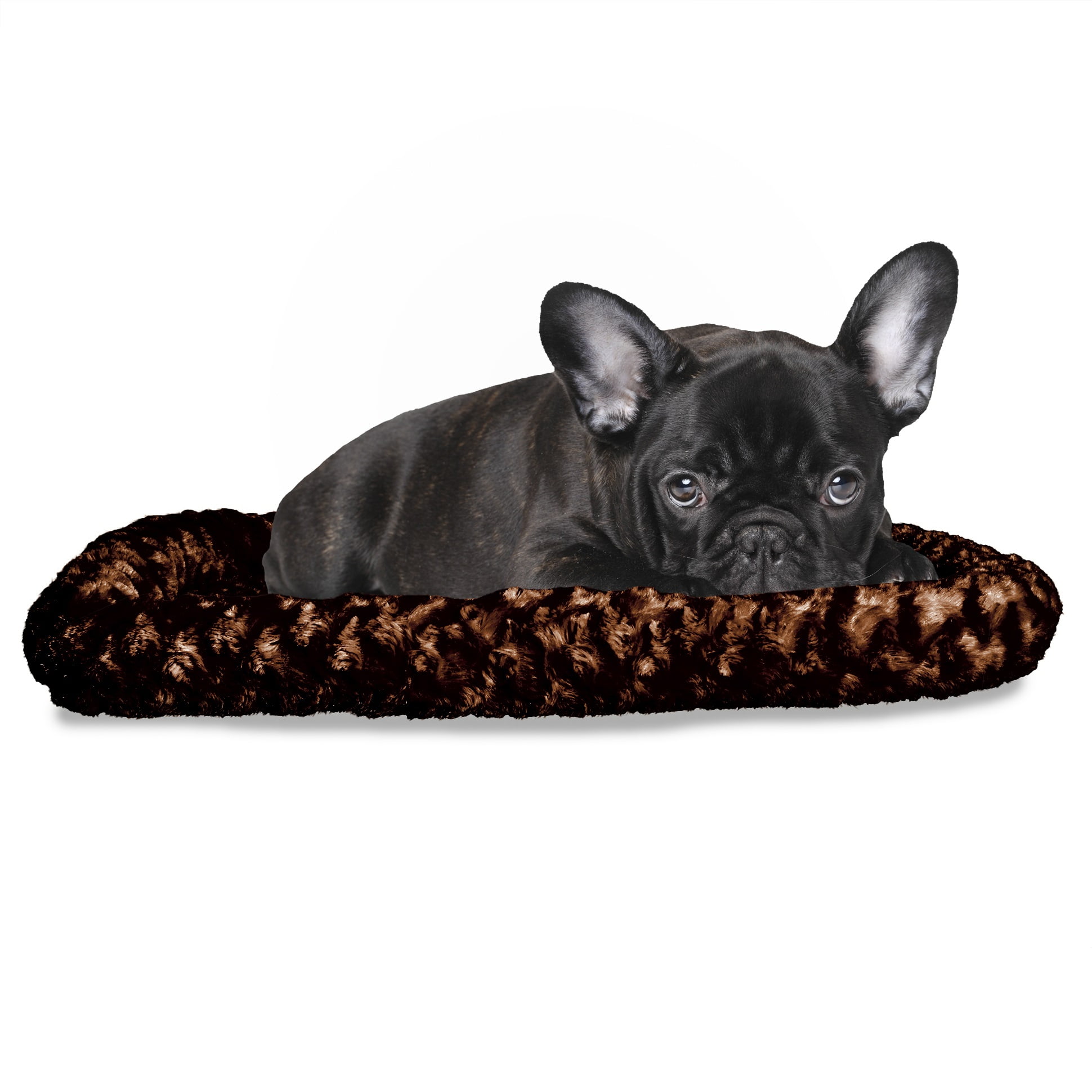 FurHaven Pet Kennel Pad Ultra Plush Bolster Pet Bed for Kennels