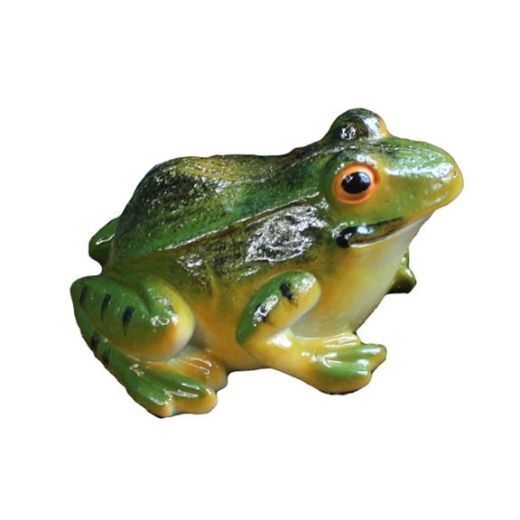 Frog Figurine Decorative Sculpture Green Ceramic Large Garden Frog Statue for Indoor Outdoor Home Office Desk Decoration Collectible Gift