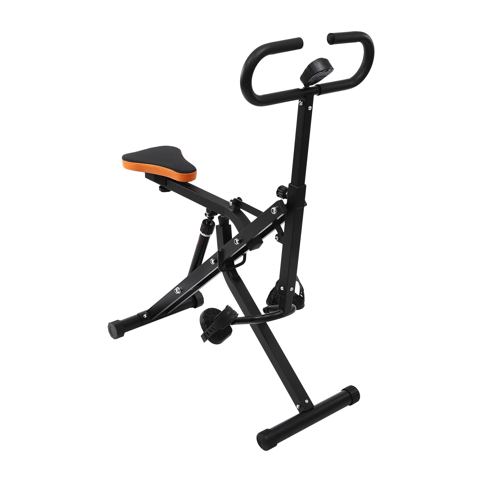 ToppiJoy Exercise Equipment Adjustable Squat Machine Trainer Rowing Machine for Ab Workout Glutes, Black, Modern Style, Hold up 264.55lbs