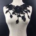 thumbnail image 2 of simhoa Black Embroidery Floral Lace Applique Decorated Lace Neckline Collar Sewing, 2 of 8