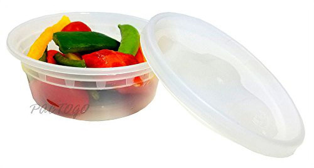 72 Pack 32 oz Heavy Duty Deli Food/Soup Plastic Containers w/ Lids