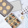 thumbnail image 5 of Yayeee Pot Holders Kitchen Heat Resistant with Pocket 7"x9.8" Cotton Oven Cooking Hot Pads, Red Geometric, 5 of 7