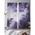 thumbnail image 2 of Purple Ombre Clouds Sheer Curtains 108 Inch Length 2 Panels Set, Modern Abstract Art Gradient Cloud Voile Window Treatment Semi Sheer Long Curtains Drapes for Bedroom/Living Room/Kitchen 52"x108"x2, 2 of 7