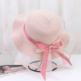 thumbnail image 2 of MuXiKeJi Clothes Womens Straw Sun Hat Summer Beach Wide Brim Hats with Chin Strap Floppy Cute UPF 50 Cap, 2 of 5