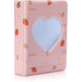 thumbnail image 1 of Mini Album Photo (Rose) 7,6 cm avec 40 Poches Fendues avec Couverture en Forme de Cœur et Porte-Cartes, 1 of 5