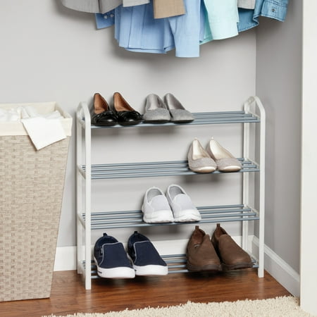 shoe rack tier shelves mainstays steel walmart checker inventory passwird