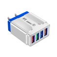 thumbnail image 2 of Adaptador de cargador de pared iluminado con mariposa de 4 puertos USB 3.1A (azul EE. UU.), 2 of 8