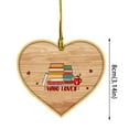 thumbnail image 3 of Home Decor Book Lovers Heart Decorations Reading Books Christmas Decorations Librarian Books Decorations Books Stack Pendants, 3 of 4