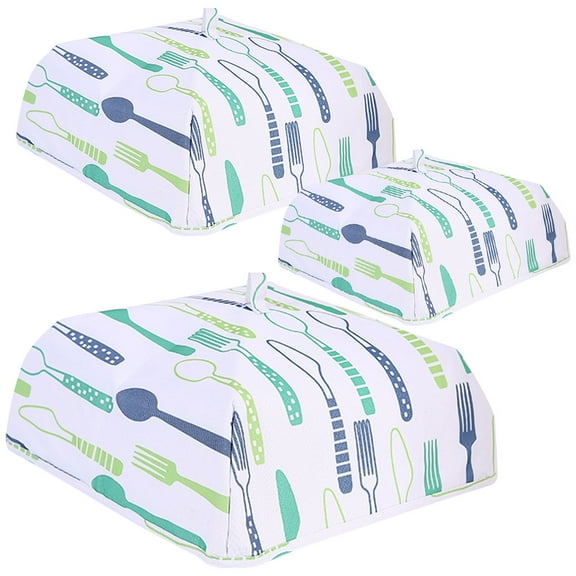 SEWCHICS 3pcs Thermal Food Cover Foldable Food Cover Food Warm Cover Household Food Cover
