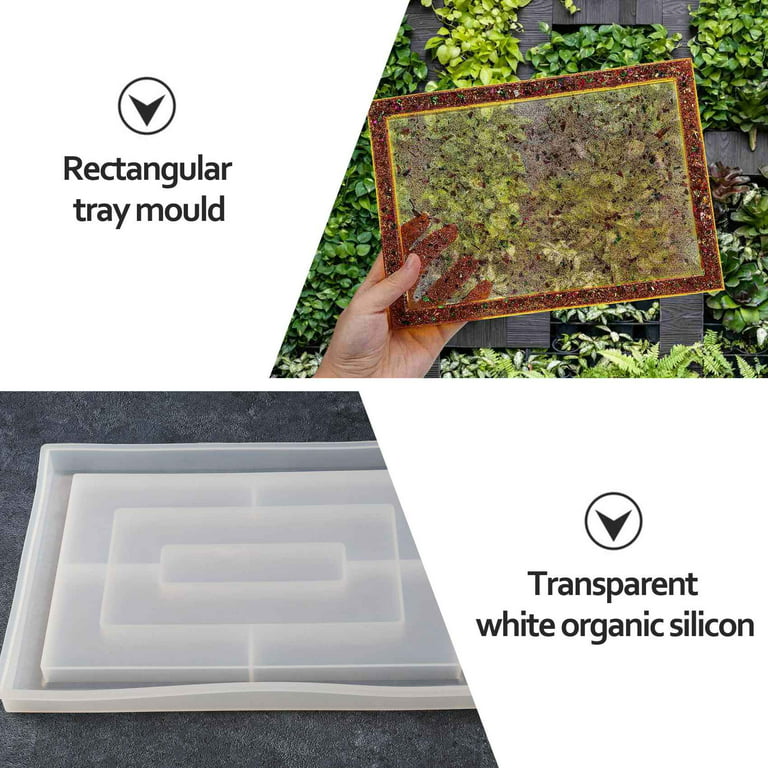 Resin Mold Silicone, Rolling Tray for Epoxy Resin, Resin Serving Board Mold  with Edges 