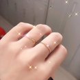 thumbnail image 3 of Rectangle Buckle Ring Minimalist Square Rings for Women Dainty Stackable Cubic Zirconi Engagement Rings, 3 of 7