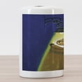 thumbnail image 3 of Abstract Surreal Ceramic Toothbrush Holder, Night Lamb Embracing Oneself Unusual Metaphorical Print, Decorative Versatile Countertop for Bathroom, 4.5" X 2.7", Night Blue Fawn, 3 of 4