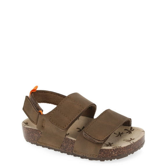 Wonder Nation Baby & Toddler Boys Two Strap Footbed Sandals