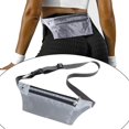 thumbnail image 4 of Bolsa de entrenaento para cinturón riñonera cremallera Ultr-ligera Gris-plata shamjiam riñonera para correr, 4 of 9