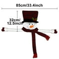 thumbnail image 3 of Snowman Head and Arm Car Decoration Plush Fabric Top Hat Scarf and Arm Set for Holiday Seasonal Display Indoor Outdoor Use, 3 of 6