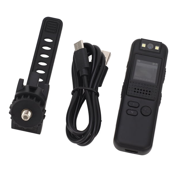 Cámara corporal de seguridad personal portátil, video HD de 1080P, cámara deportiva DV con lente giratoria de 180 grados