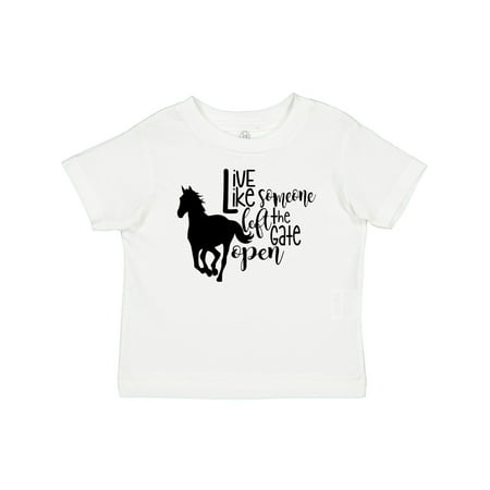 

Inktastic Live Like Someone Left the Gate Open Horse Silhouette Gift Baby Boy or Baby Girl T-Shirt