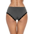 thumbnail image 3 of Attraco Women's Cotton Underwear Lace Briefs with Bow Breathable Panties Pack of 4, 3 of 7