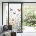 thumbnail image 4 of Spring Floral Window Privacy Film, Butterfly Summer Botanical Watercolor Flowers Static Cling UV Sun Blocking Tint Film Heat Control Windows Films for Bedroom Bathroom, Window Stickers 35.4"x78.7", 4 of 8