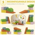 thumbnail image 4 of Qaba Climbing Toys for Toddlers, Soft Foam Climbing Blocks, Orange/Green, 4 of 10