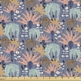 thumbnail image 1 of Botany Fabric by the Yard, Abstract Illustration of Different Leaves and Plants Retro Inspired Colorful Print, Decorative Upholstery Fabric for Chairs & Home Accents, 10 Yards, Multicolor by Ambesonne, 1 of 4